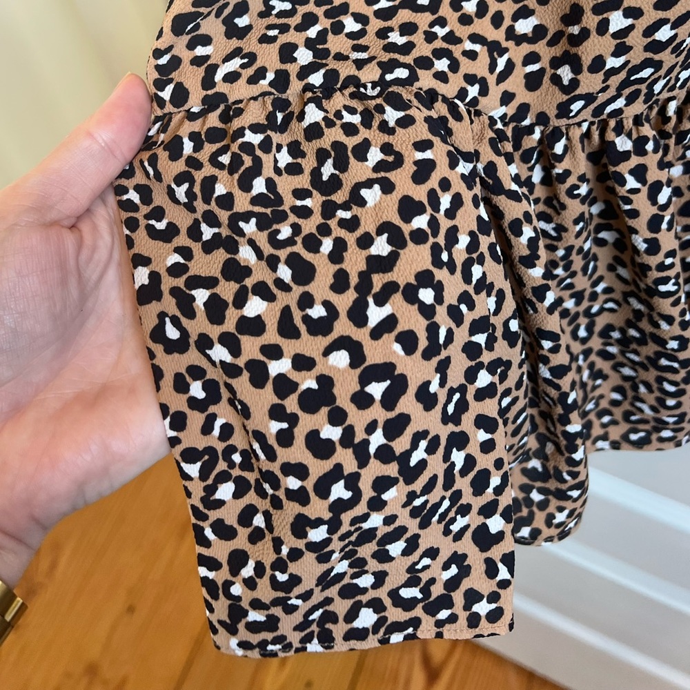 Talbots Soft Leopard Print Fit & Flare Dress Size… - image 4